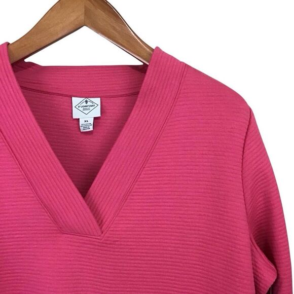 St. John’s Bay Claret Red Pullover V-Neck Top XL NWT - Picture 2 of 8